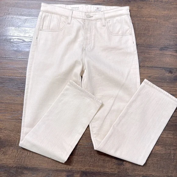 AG Jeans Paneled Mari High-rise Slim Straight Women’s Size 31 - Picture 2 of 6